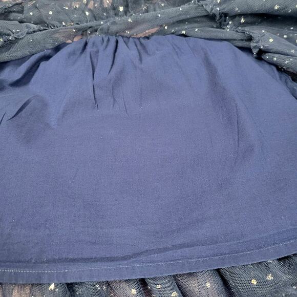 Blue Multi-layered Tulle Skirt with Silver Stars Girl's Size M - Picture 5 of 6